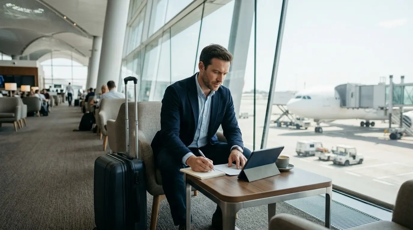 Decision chart for choosing business class or economy flex for company travel