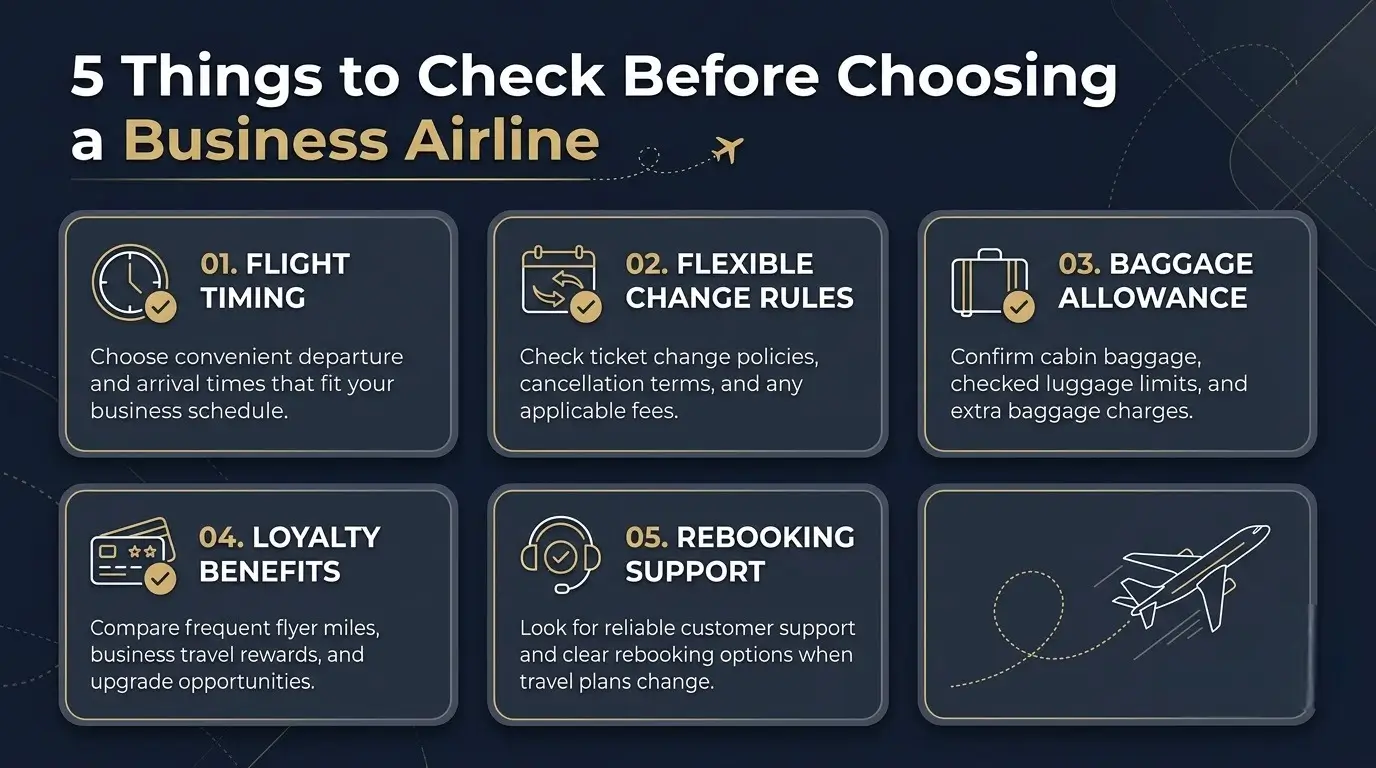Checklist for choosing an airline for a business trip from Nairobi